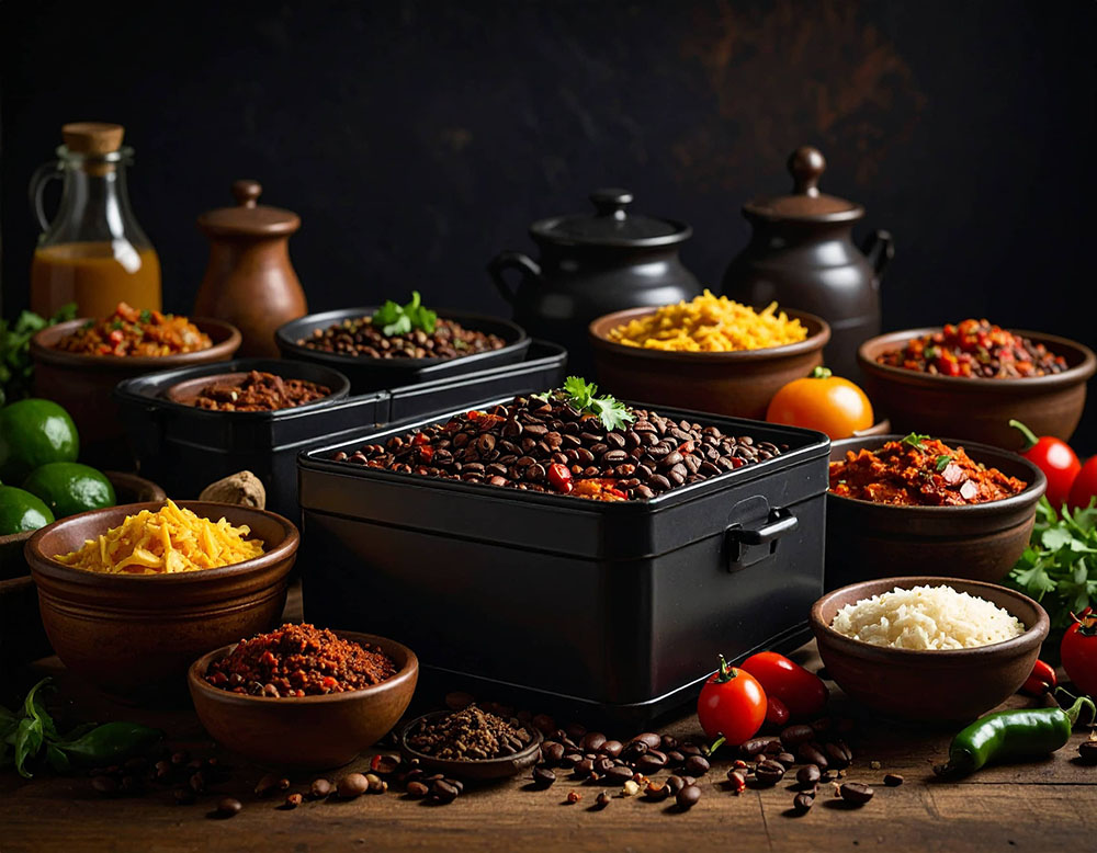 Cocina mexicana con ingredientes que incluyen el café.